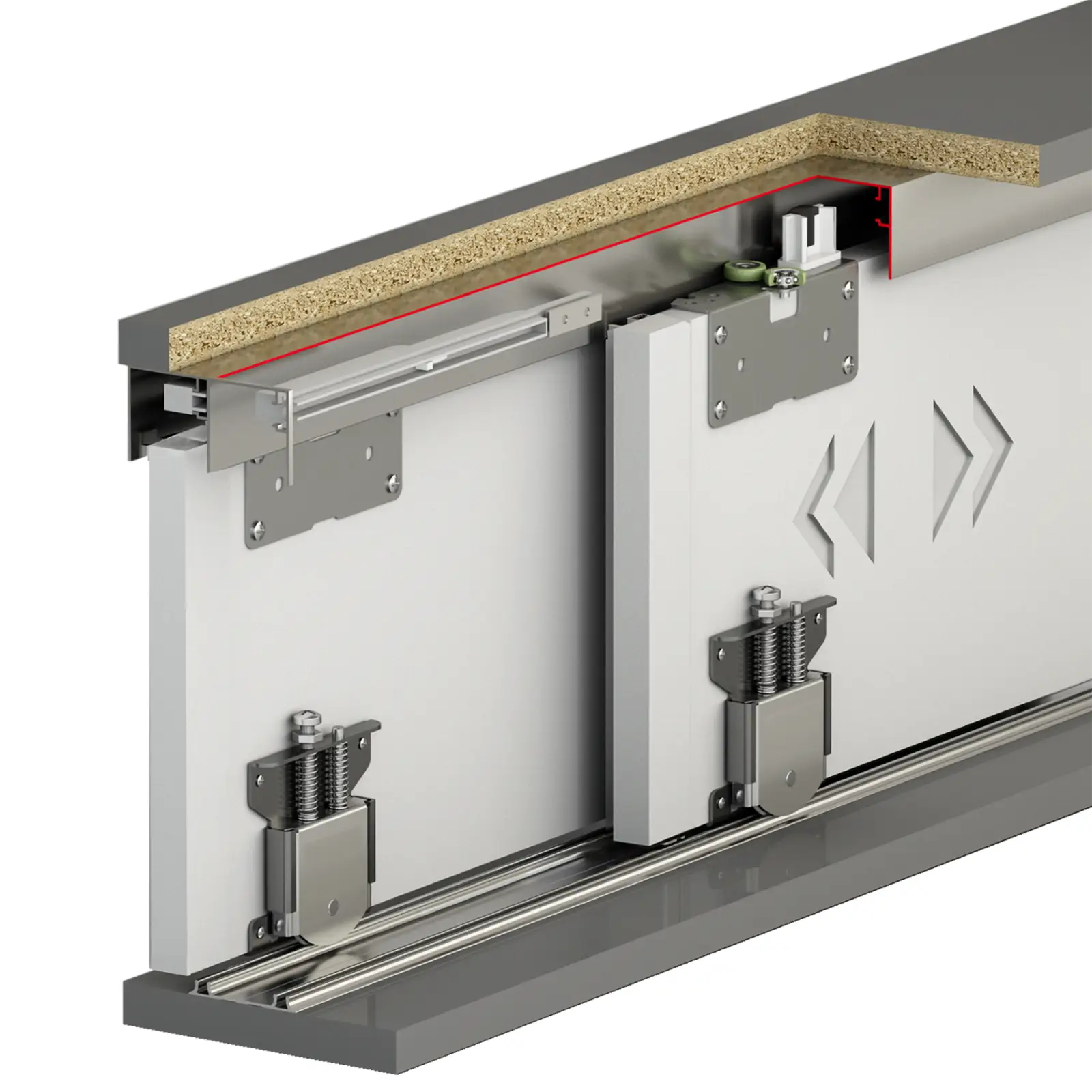 PS-Slide Sliding Door Wardrobe System - 2 Door - 1200mm Track - Both Way Soft Close PS-Slide Sliding Door Wardrobe System - 2 Door - 1200mm Track - Both Way Soft Close